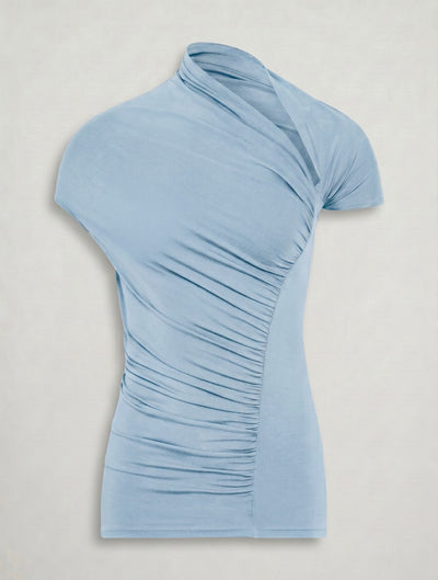 Scarab Micromodal Cut Out Top in Powder Blue