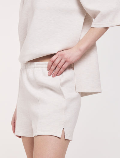 Classic Lounge Shorts in Oatmeal Marl
