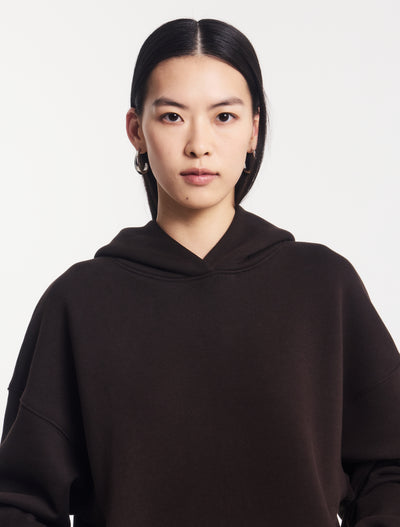 Oversized Hoodie in Bitter Chocolate